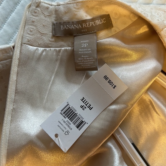 👗 SOLD 👗 Banana Republic 2P Creme Sheath Dress - Picture 13 of 13